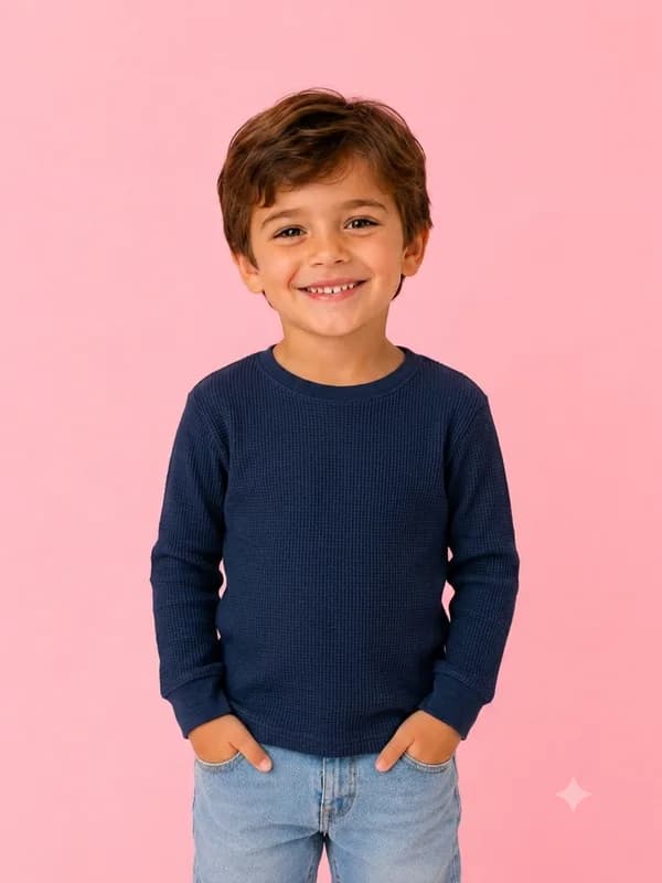 Blusa azul de frio