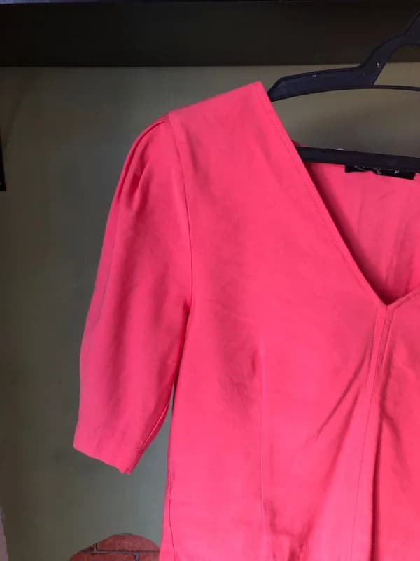 Blusa coral em viscolinho