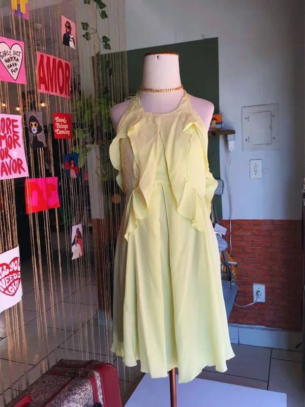 ♡ Vestido amarelo Animale