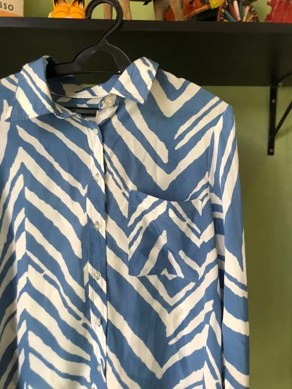 ♡ Camisa azul zebra  - foto 3