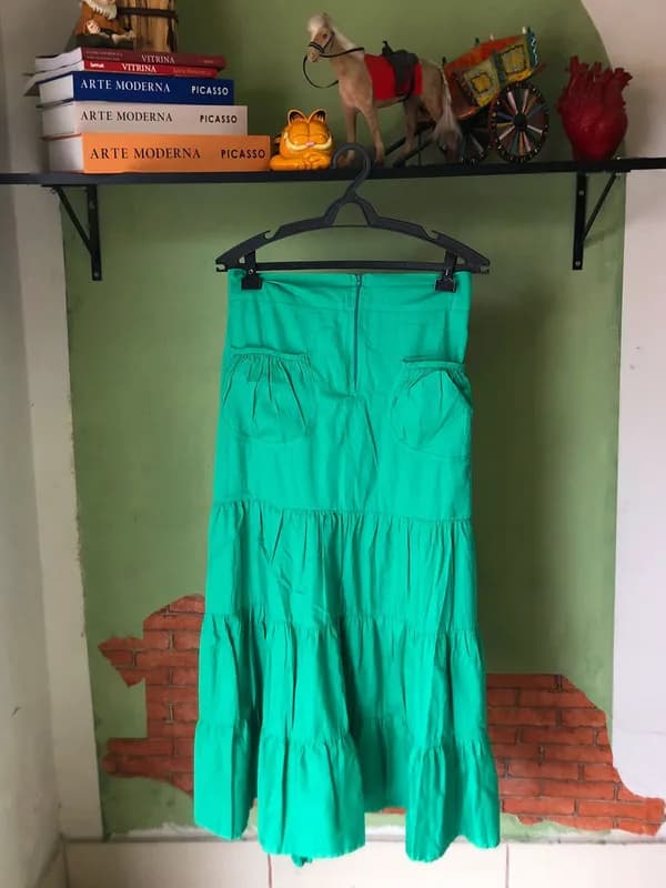 ♡ Saia verde longa