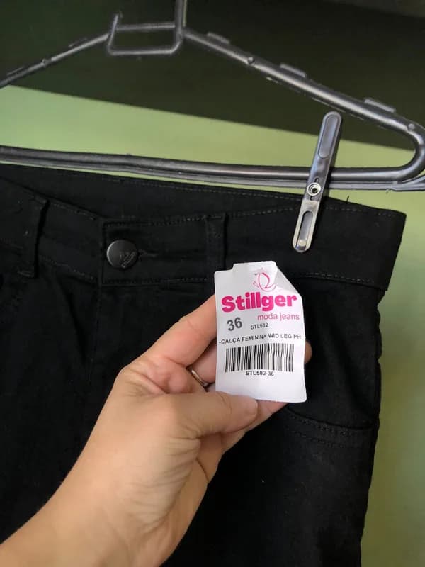 ♡ Calça preta wide leg