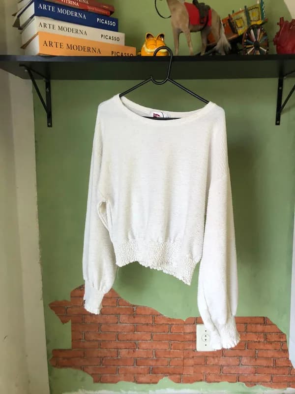 ♡ Cropped de frio off white