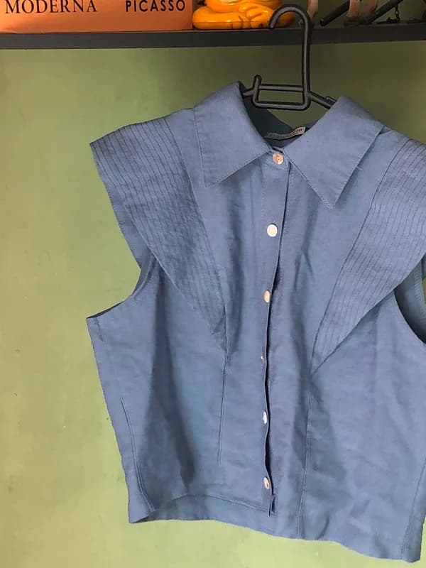 ♡ Cropped azul
