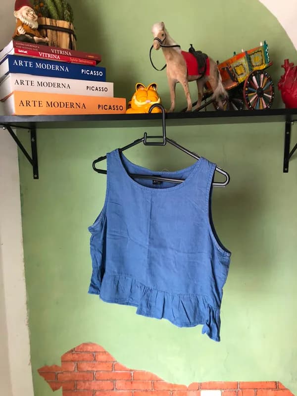 ♡ Cropped azul