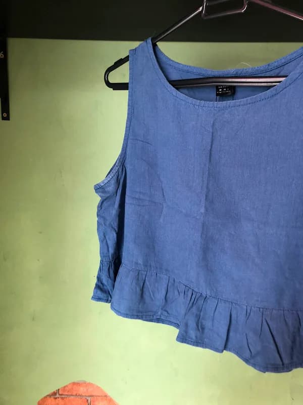 ♡ Cropped azul
