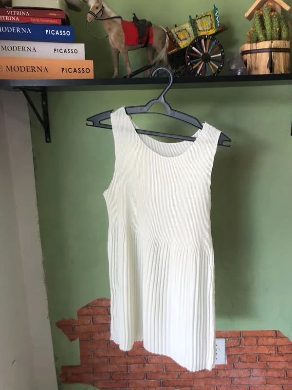 ♡ Regata branca plissada