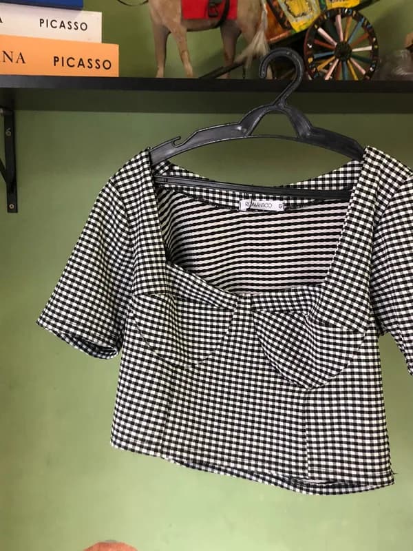 ♡ Cropped xadrez