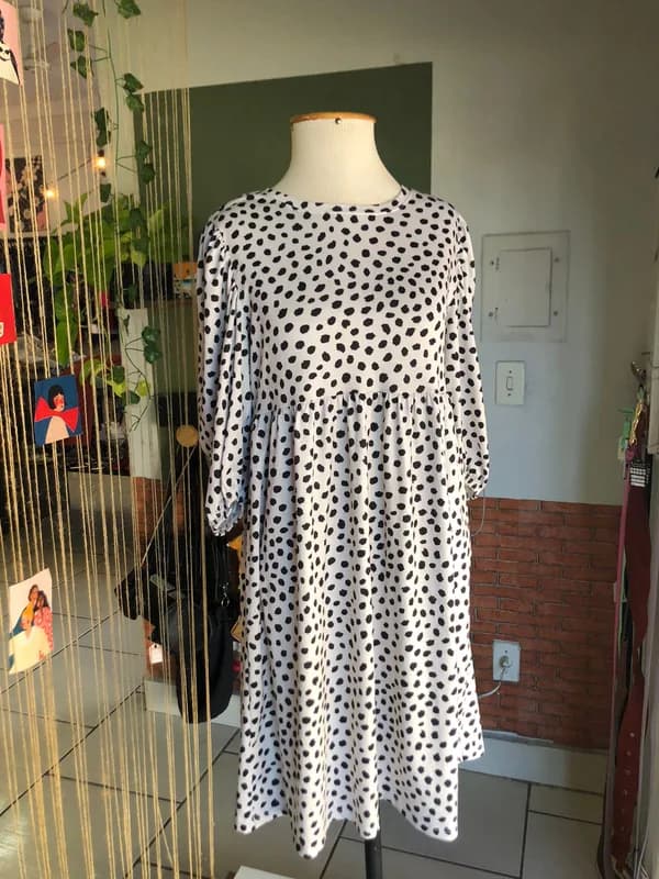 ♡ Vestido branco de poá