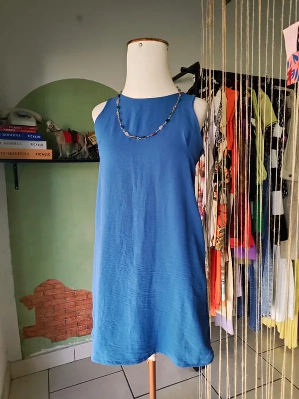 ♡ Vestido azul turquesa