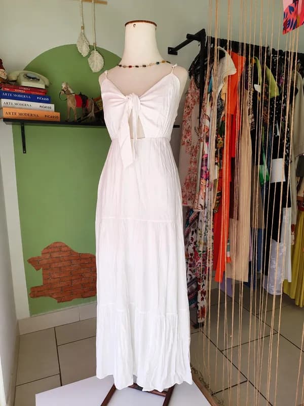 ♡ Vestido branco longo