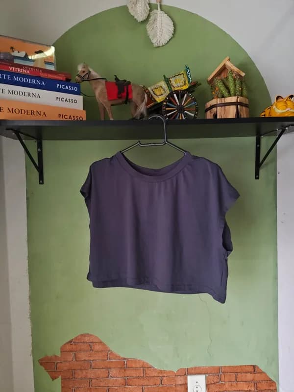 ♡ Cropped cinza