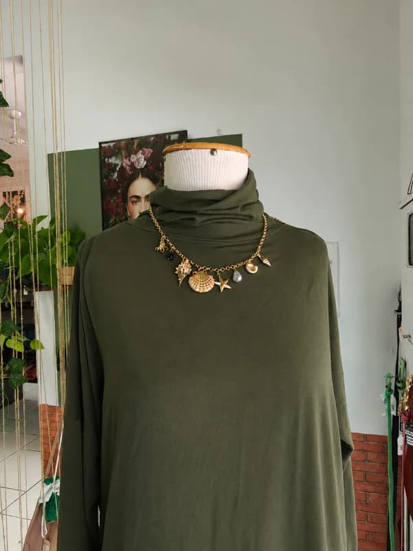 ♡ Vestido verde militar