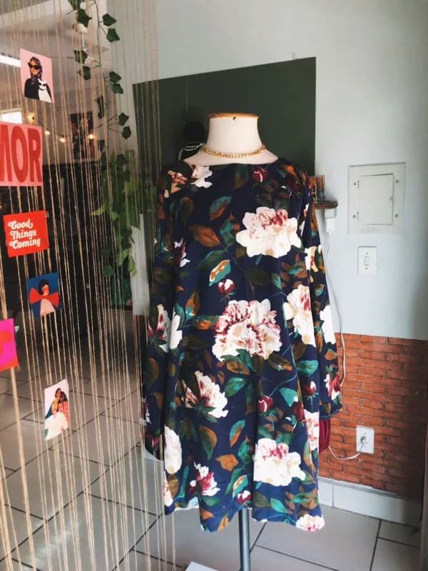 ♡ Vestido azul floral